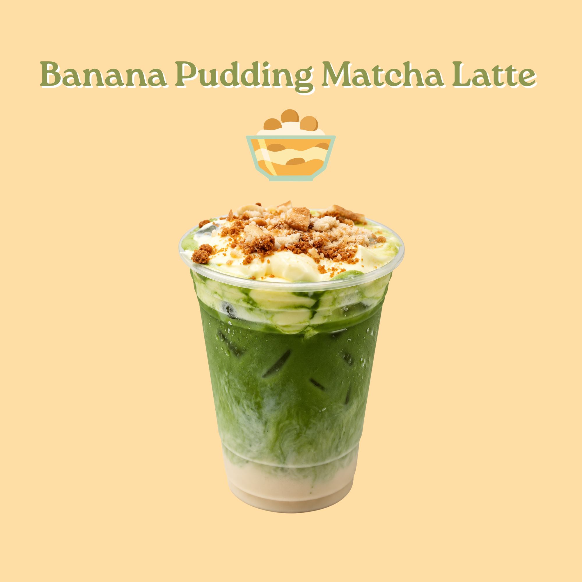 Banana Pudding Matcha Latte