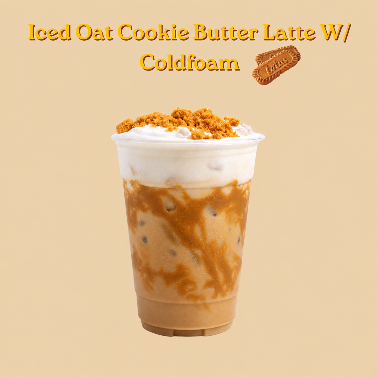 Iced Oat Cookie Butter Latte W/ Coldfoam